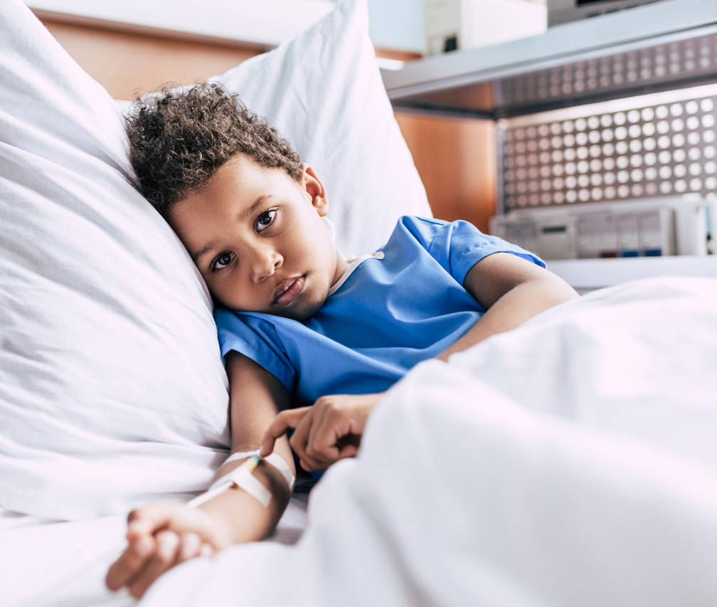Bias-child in bed