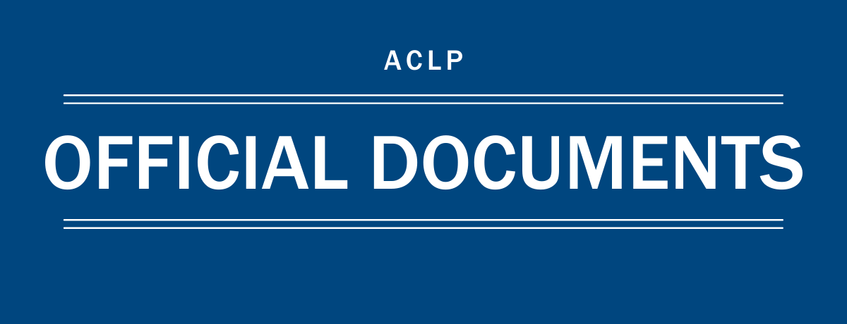 ACLP OFFICIAL DOCUMENTS