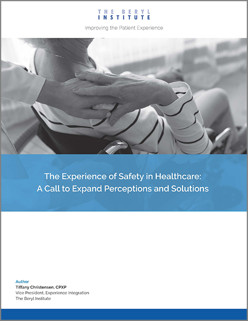 The Beryl Institute Experience of Safety in Healthcare Cover